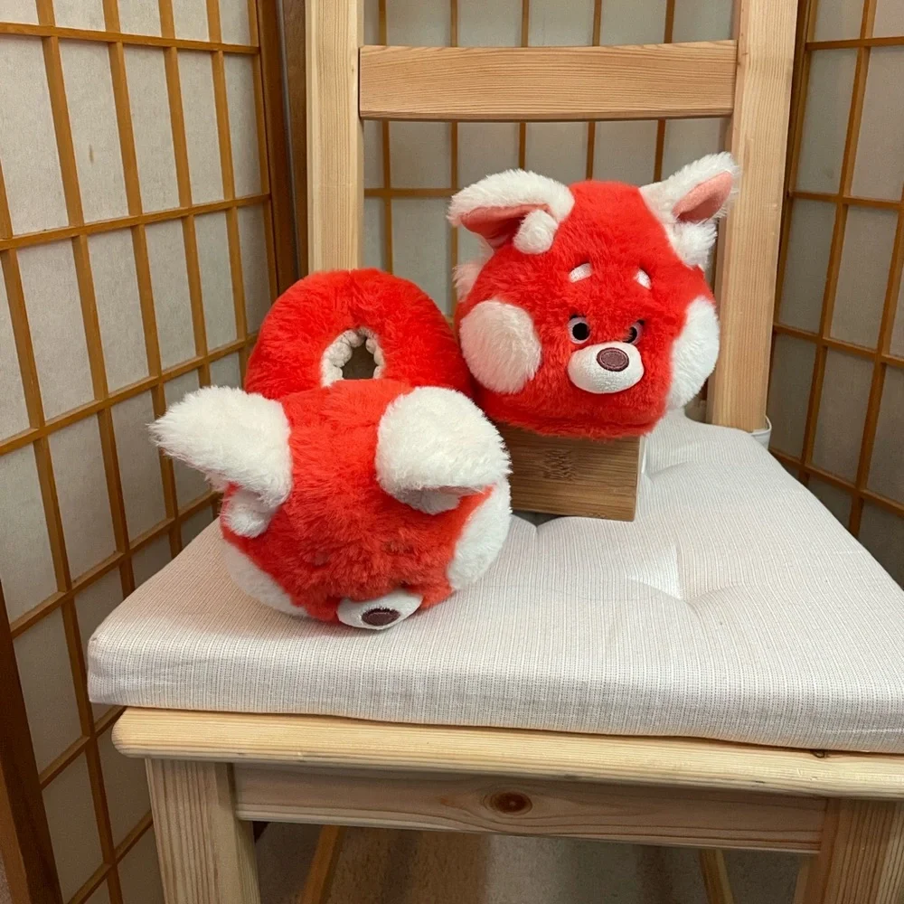 Disney Official Turning Red Plush Red Panda Slippers Kids Toddler 11